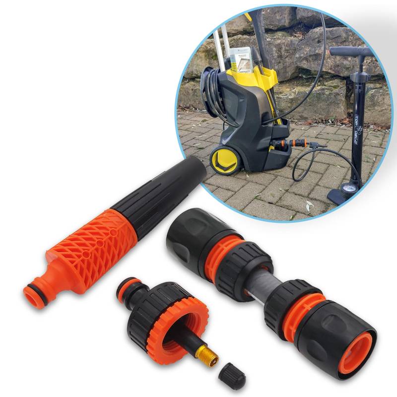 MaJoCompTec® DRYTUBE Adapter zum Entwässern | Frostschutz für Wasserhahn Schlauchtrommel Wasserleitung Hochdruckreiniger | Wohnmobil Garten Zubehör (Entwässerungs-Set Autoventil) von MaJoCompTec