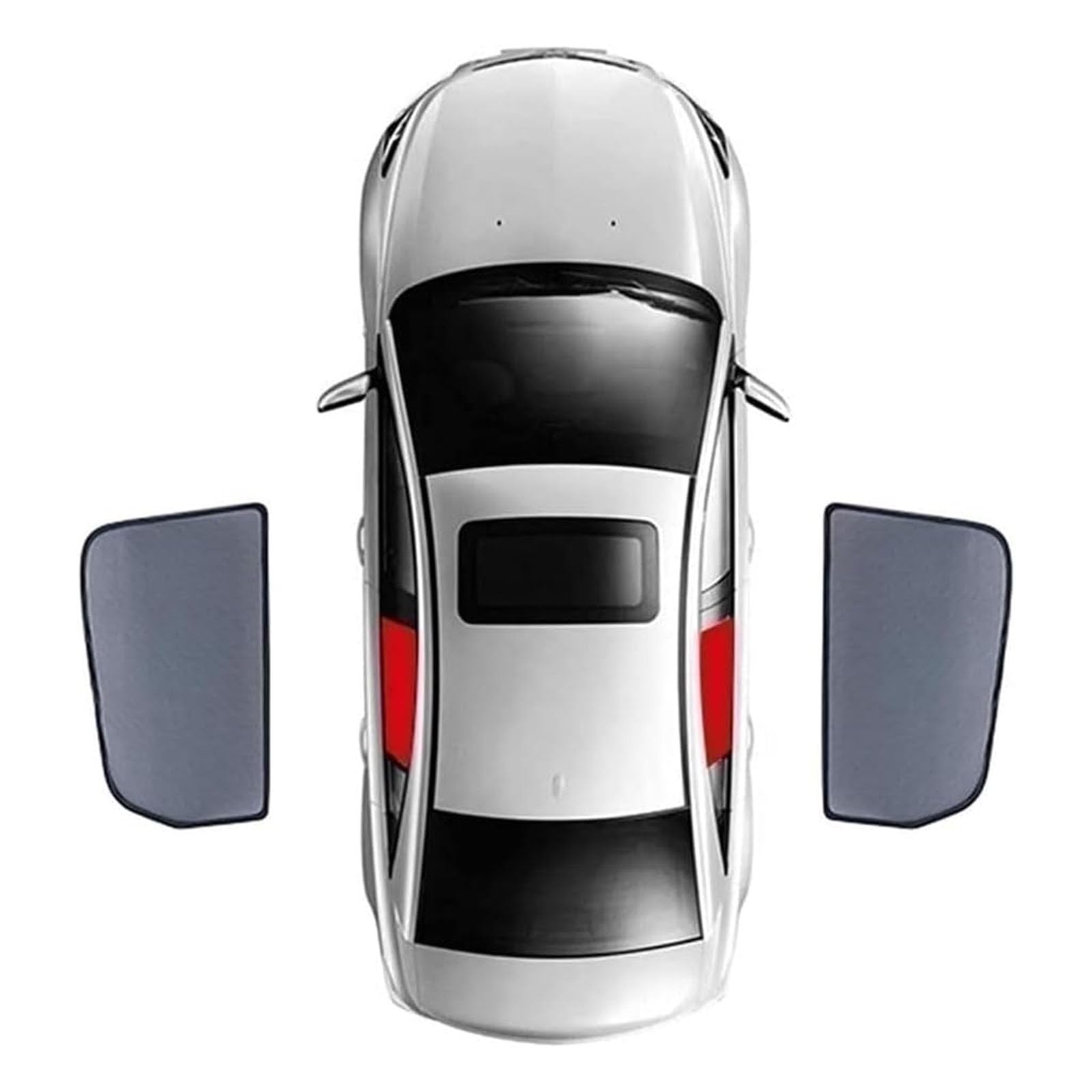 Auto Sonnenschutz Autofenster FüR Au-di S5 Cabriolet 2017-2023, UV Schutz Sonnenschutz Seitenscheibe Privatsphäre Auto Zubehör,B/2 Rear Doors.C/4 Window Doors von MaKeMoney