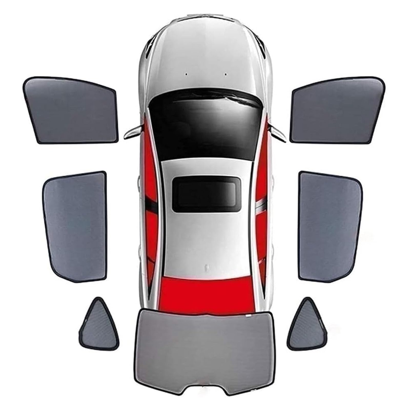 Auto Sonnenschutz Autofenster FüR Tesla Model X 2015 2016 2017 2018 2019 2020 2021, UV Schutz Sonnenschutz Seitenscheibe Privatsphäre Auto Zubehör,E/7 Wholecar von MaKeMoney
