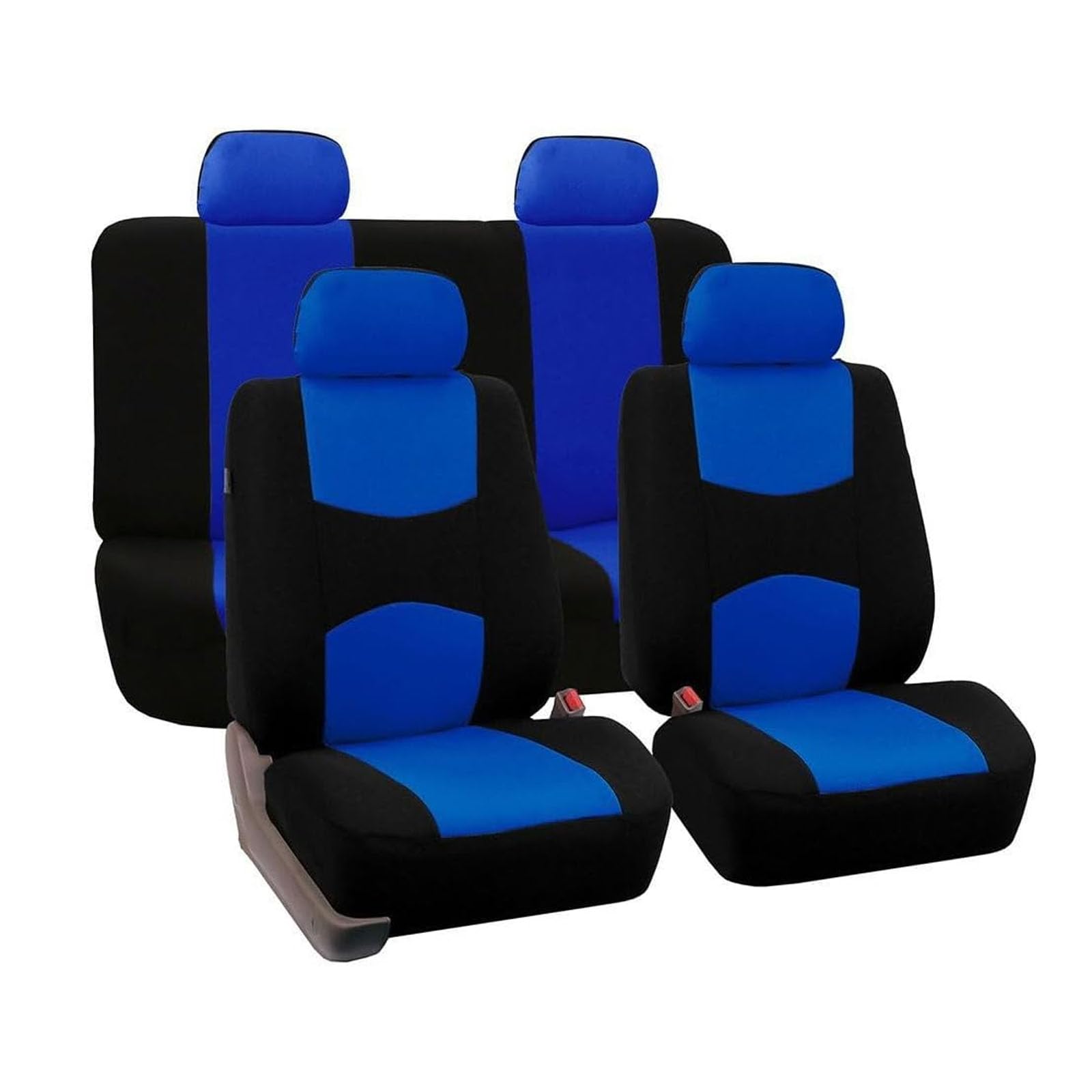 MaKeMoney Auto Sitzbezüge Sets FüR B-ENZ CLA 2.Gen (C118) 4-Door Coupe 2020-2023, Leder rutschfest Sitzschoner Vorne Hinten Schonbezüge Auto Innenraum Zubehör,A/Blue von MaKeMoney