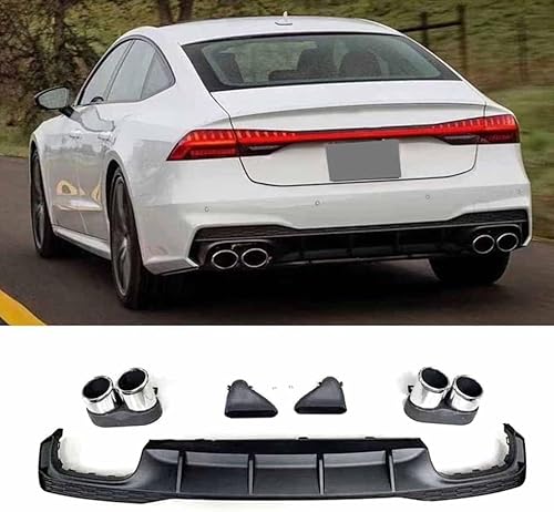 Auto Heckstoßstange für Audi A7 2019-2023,Universal Rear Bumper Lip Diffuser Wing Lip Diffuser Trim Styling Accessories von MaZHIYIn