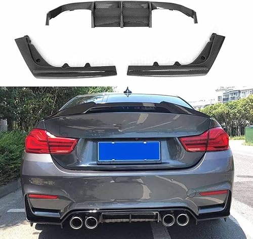 Auto Heckstoßstange für BMW M3 M4 F80 F82 2013-2020,Universal Rear Bumper Lip Diffuser Wing Lip Diffuser Trim Styling Accessories von MaZHIYIn