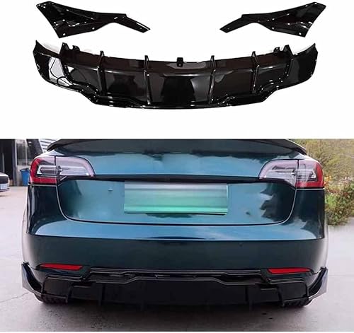 Auto Heckstoßstange für Tesla Model 3 2019+,Universal Rear Bumper Lip Diffuser Wing Lip Diffuser Trim Styling Accessories von MaZHIYIn