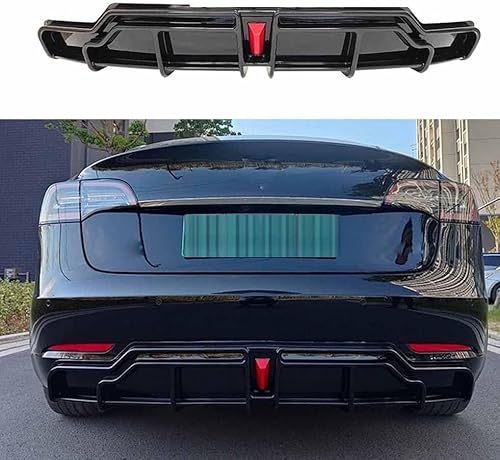 Auto Heckstoßstange für Tesla Model 3 2019+,Universal Rear Bumper Lip Diffuser Wing Lip Diffuser Trim Styling Accessories von MaZHIYIn