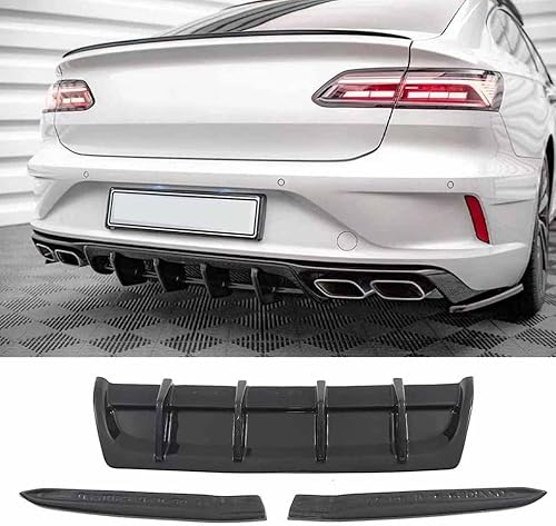 Auto Heckstoßstange für VW CC Arteon R 2021,Universal Rear Bumper Lip Diffuser Wing Lip Diffuser Trim Styling Accessories von MaZHIYIn