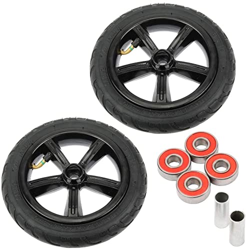 Mach1 2 Stück Big Wheel 205mm Kick Scooter Air Luft Reifen-Set inkl. Kugellager + Spacer - Cityscooter Ersatz Rollen von Mach1