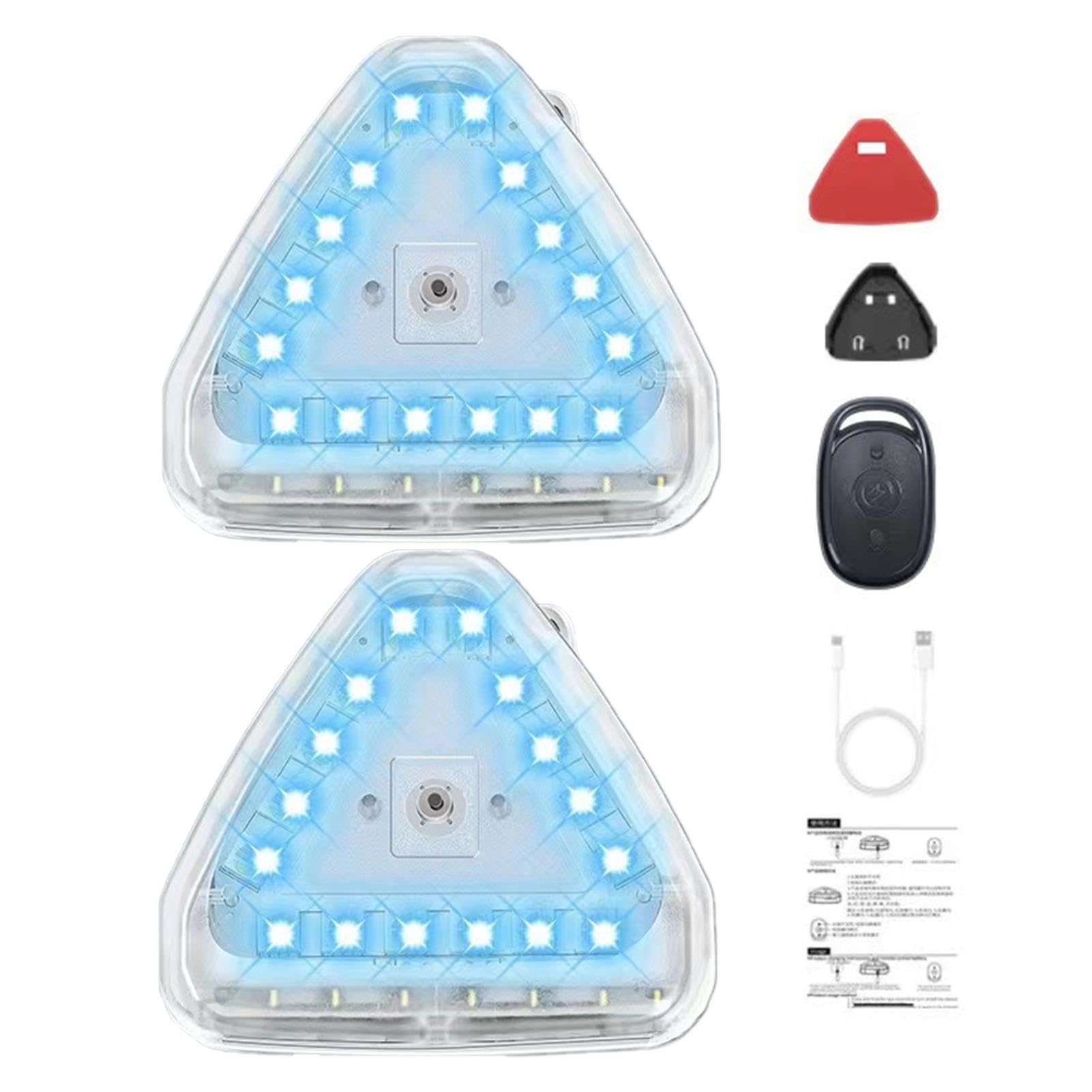 Maciun Auto-Blinklichter – Drohnen-Blinklicht mit Fernbedienung | kabelloses Licht, 7 Farben blinkende , USB wiederaufladbares Licht für LKW, Motorrad, Fahrzeug von Maciun