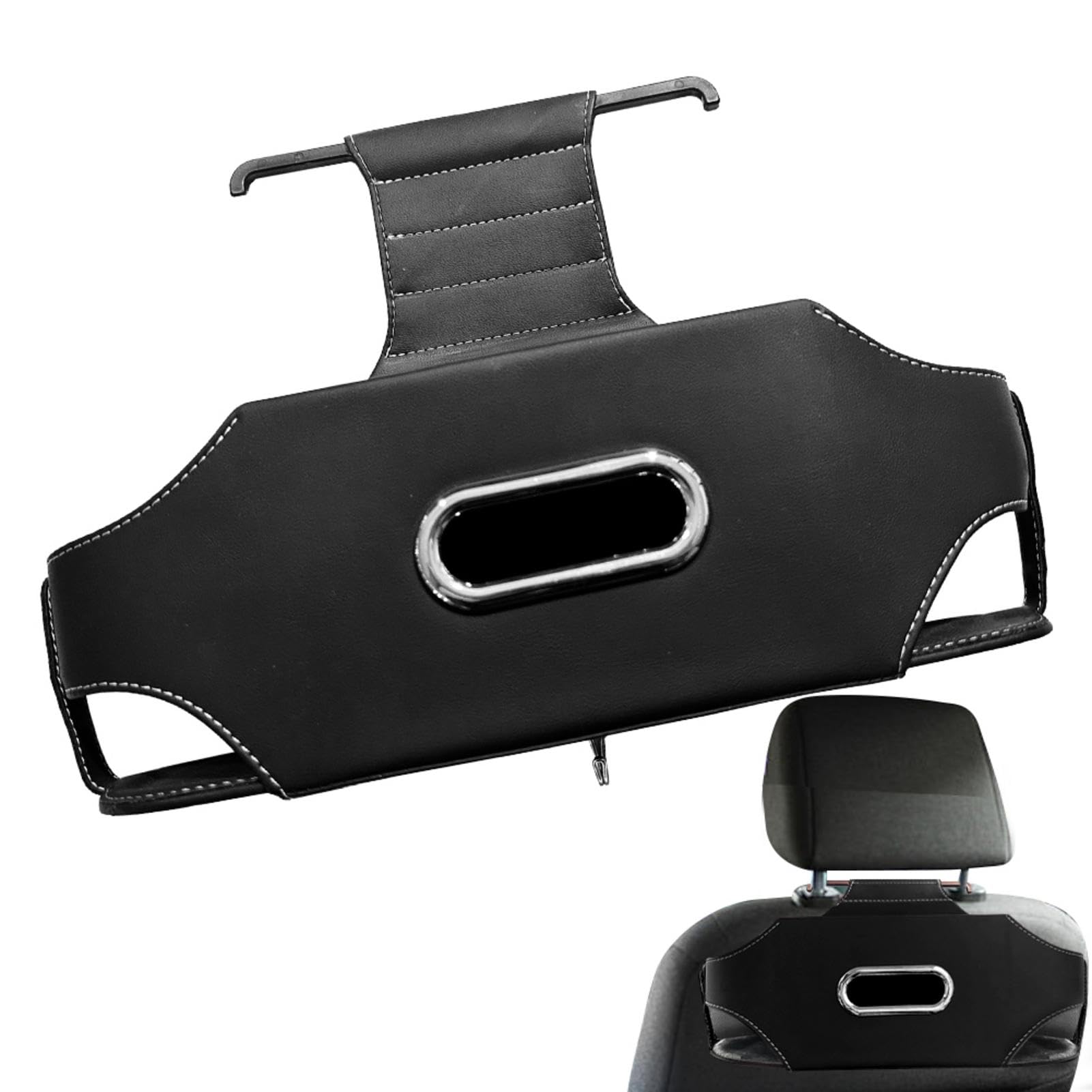 Maciun Auto-Rücksitz-Organizer-Box – Becherhalter aus Kunstleder, hinter dem Sitz, Auto-Getränkehalter für Autoreisen, Langstrecken von Maciun