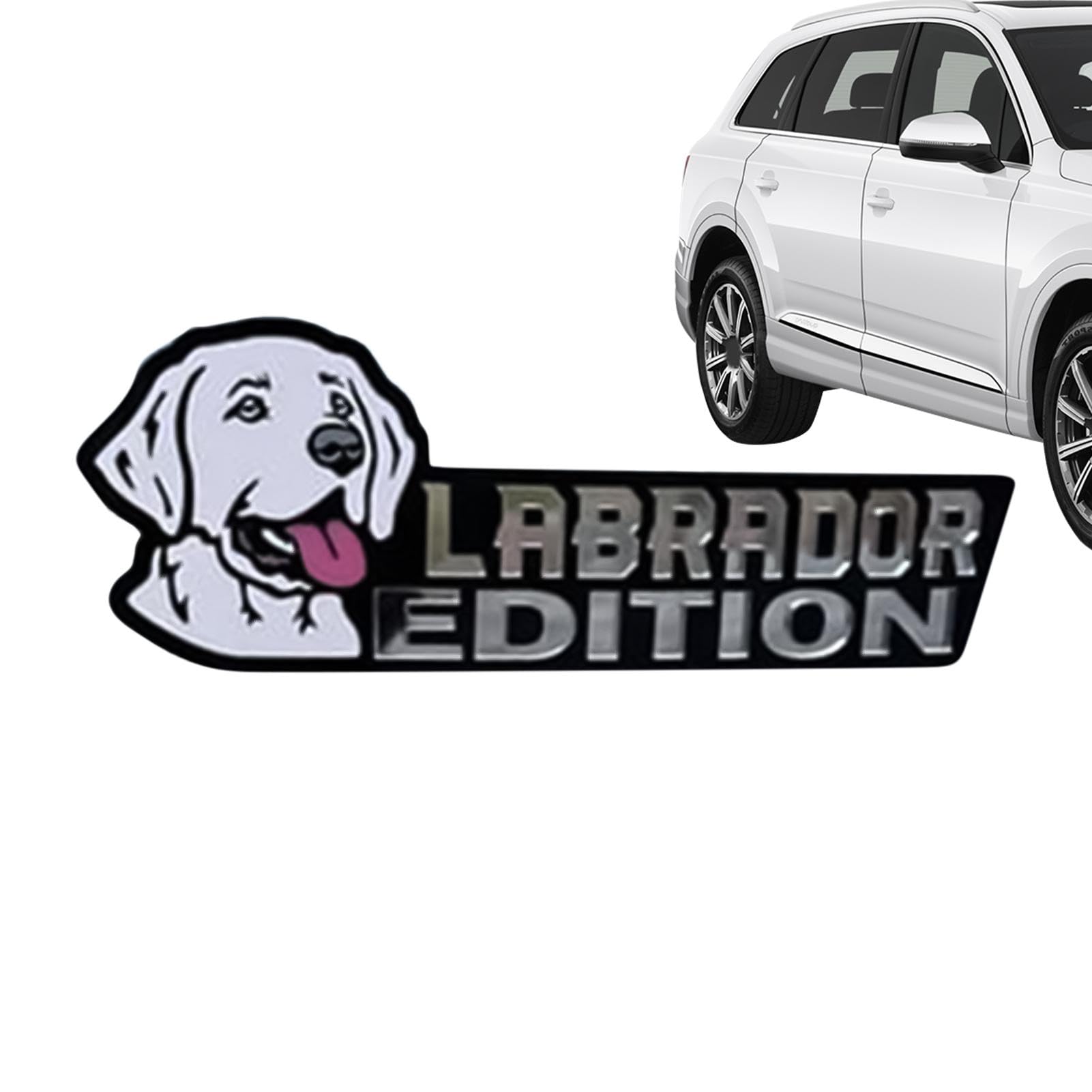 Maciun Dog Edition Autoabzeichen | 3D-Hundeabzeichen – Acryl-Abzeichen Aufkleber für Auto, Auto-Aufkleber, Stoßstangenaufkleber, lustige Auto-Abzeichen für Außendekoration, Auto von Maciun
