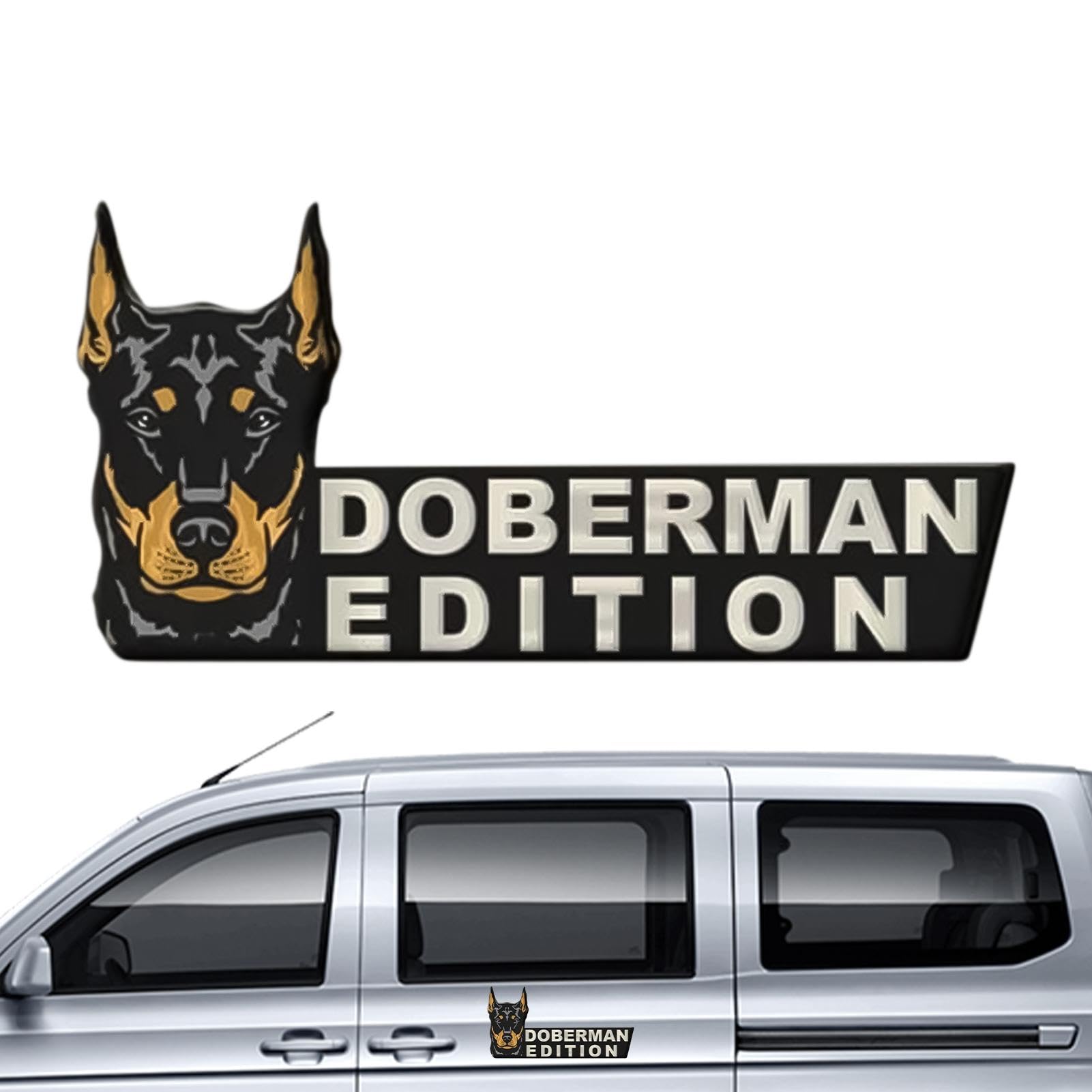 Maciun Hunde-Autoabzeichen, Auto-Embleme und Abzeichen, lustiges Auto-Abzeichen, Auto-Aufkleber, Stoßstangen-Aufkleber, Acryl, 3D-Hunde-Abzeichen für Automobil-Enthusiasten von Maciun