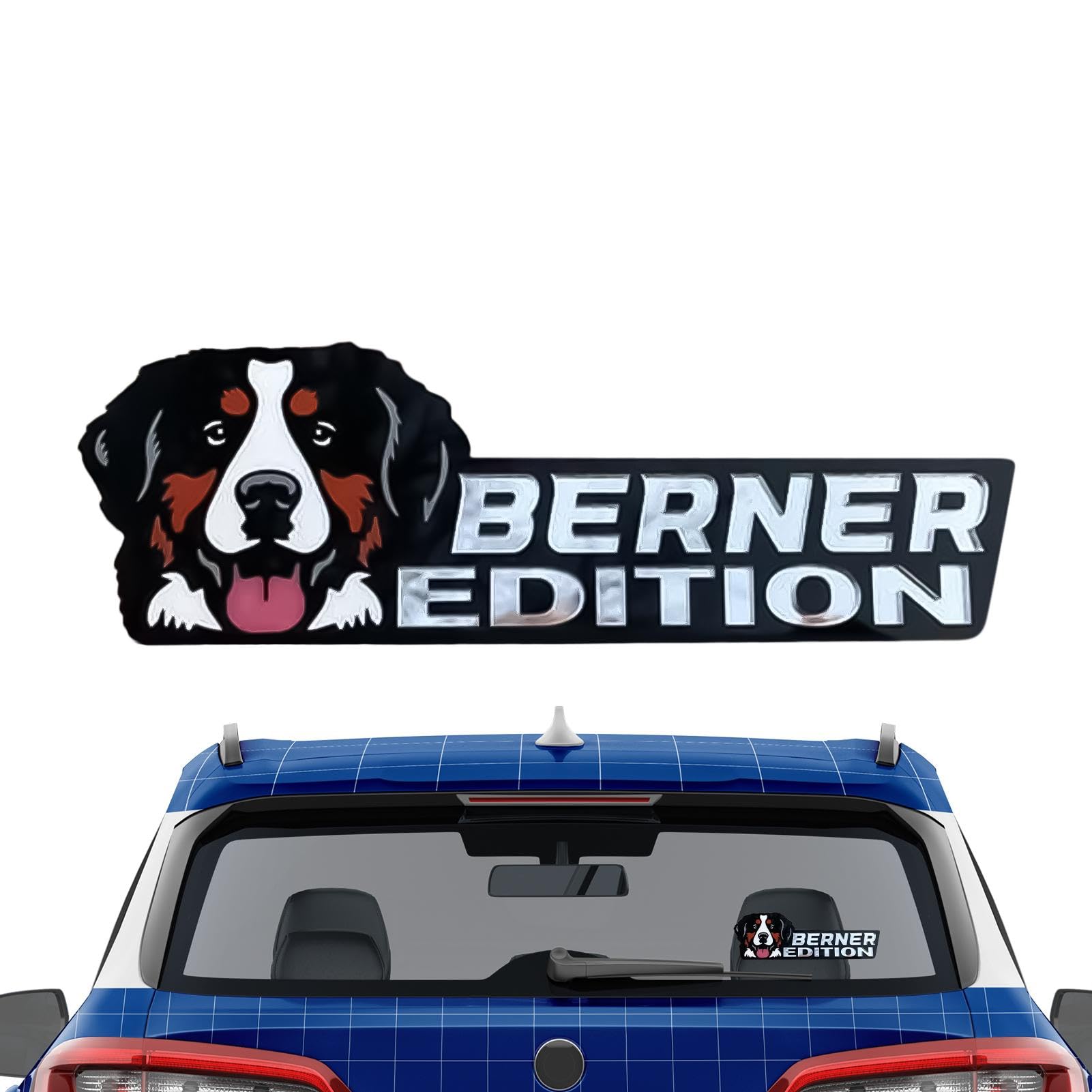 Maciun Hunde-Edition-Autoabzeichen, lustiges Auto-Abzeichen – lustiges Auto-Abzeichen, Auto-Aufkleber, Stoßstangen-Aufkleber, Acryl, 3D-Hunde-Abzeichen für Automobil-Enthusiasten von Maciun