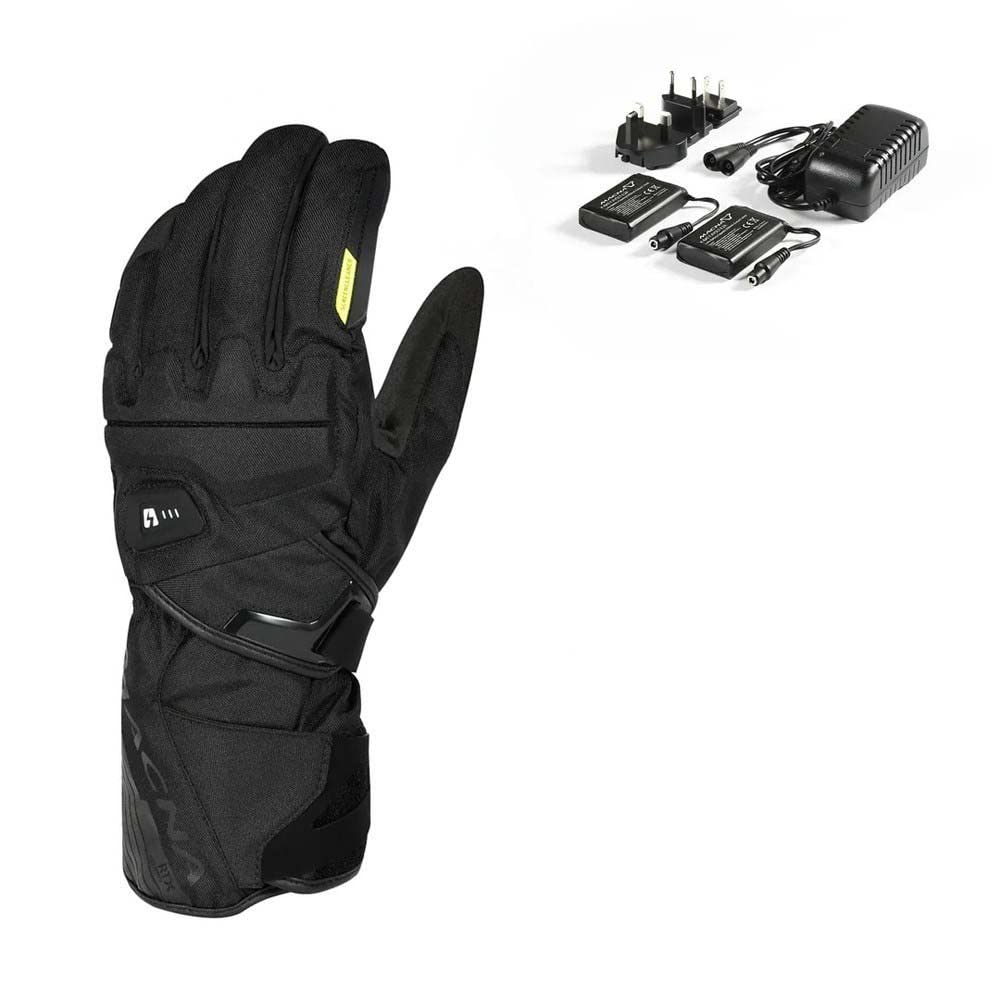 Macna Foton 2.0 RTX beheizbare wasserdichte Motorrad Handschuhe Kit, schwarz, M von Macna