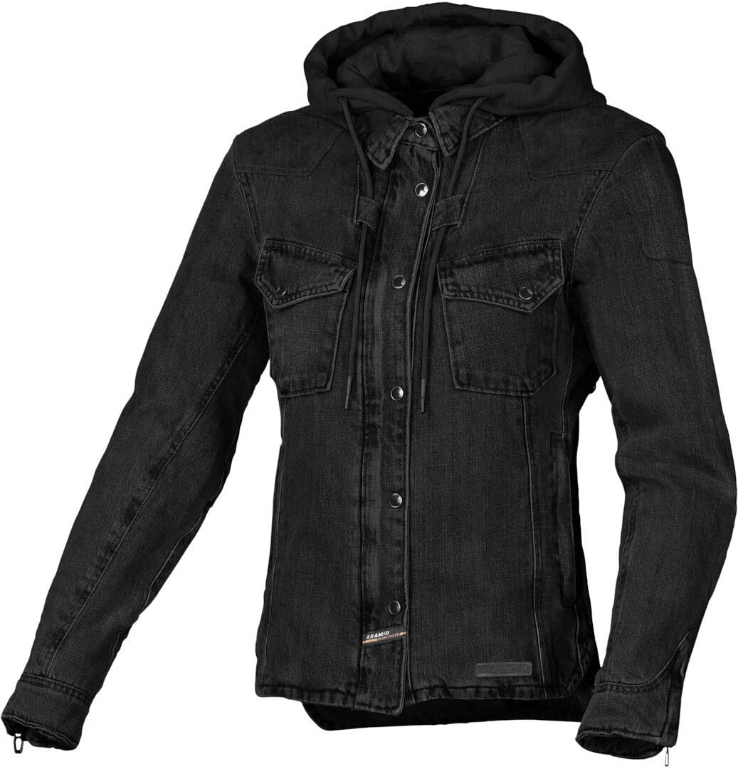 MACNA Motorradjacke Inland Hooded Women Denim, Aramid, BLACK, XL von Macna