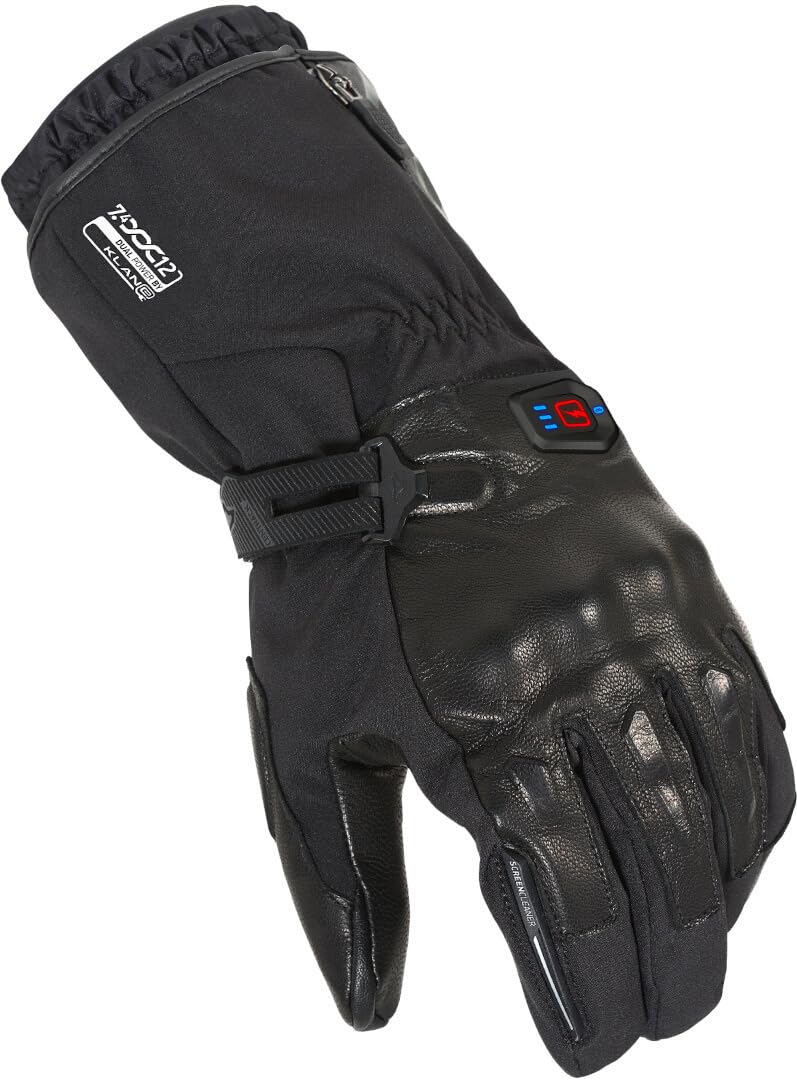 MACNA Progress RTX DL beheizbare wasserdichte Motorrad Handschuhe (Black,L) von Macna