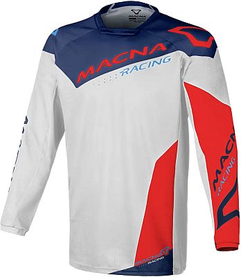 Macna Backyard 1, Trikot - Hellgrau/Blau/Rot - S von Macna