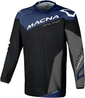 Macna Backyard 1, Trikot - Schwarz/Blau/Grau - M von Macna