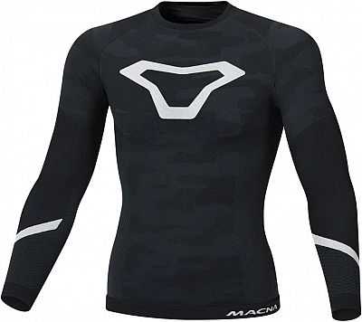 Macna Base Layer Summer, Funktionsshirt langarm - Schwarz/Grau - L/XL von Macna