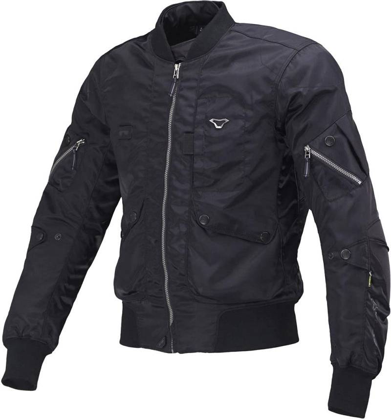 Macna Bastic 2023 wasserdichte Motorrad Textiljacke, schwarz, 2XL von Macna