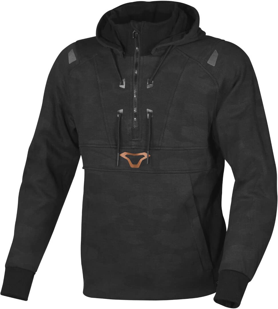 Macna Byron Motorrad Hoodie Schwarz/Camouflage S von Macna