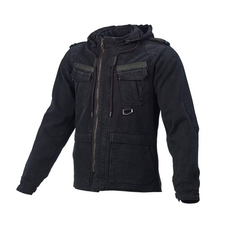 Macna Combat Motorrad Textiljacke (Black,XXL) von Macna