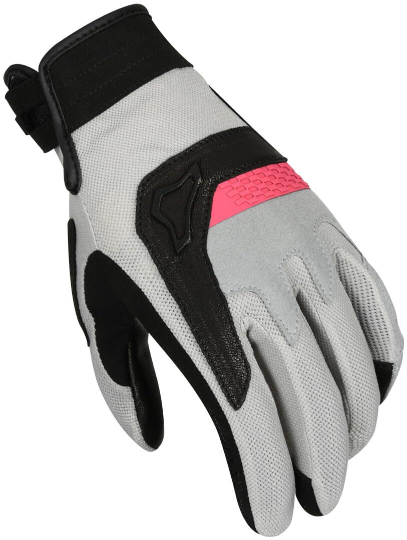 Macna Congra Damen Motorradhandschuhe M Grau/Rosa von Macna