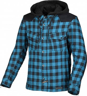 Macna Inland Checkered, Textiljacke/Hemd - Blau/Schwarz - S von Macna