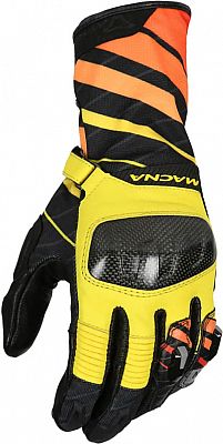 Macna Krown, Handschuhe - Schwarz/Gelb/Orange - XXL von Macna