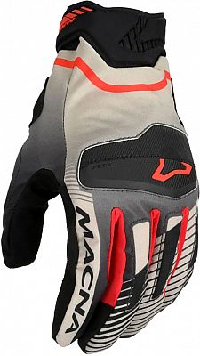 Macna Lithic, Handschuhe - Schwarz/Beige/Rot - 3XL von Macna