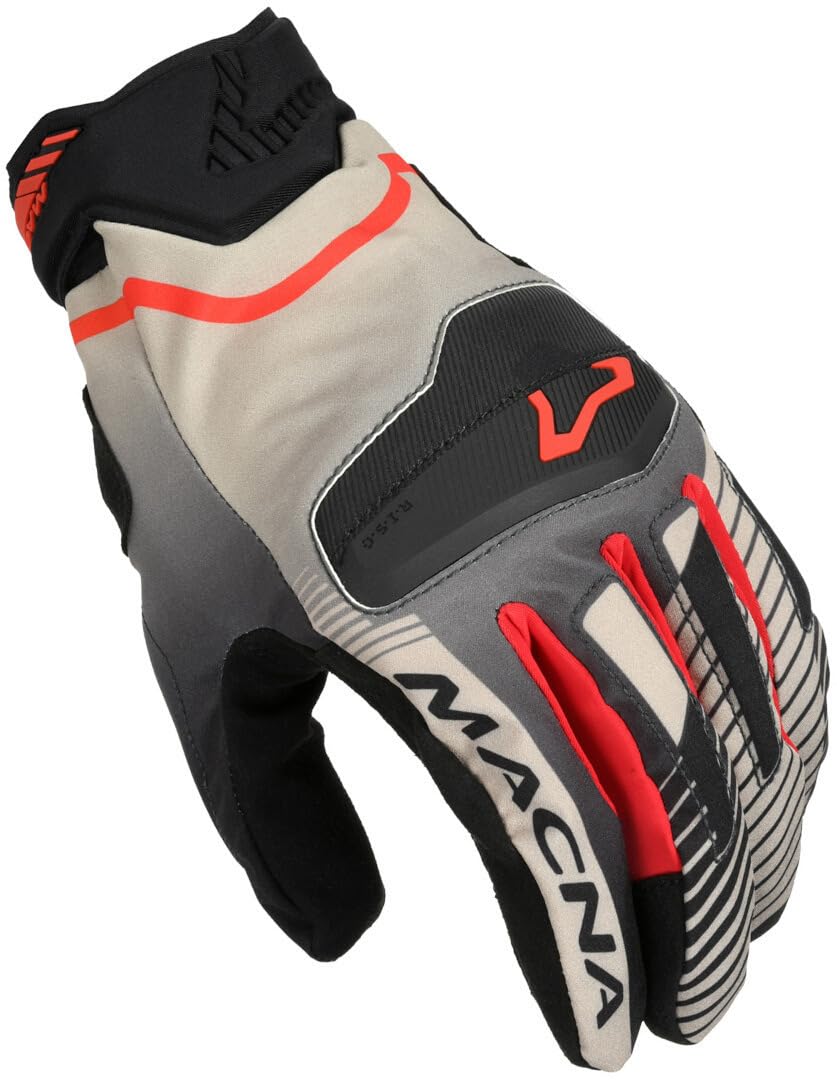 Macna Lithic Motorradhandschuhe XXXL Braun/Rot von Macna