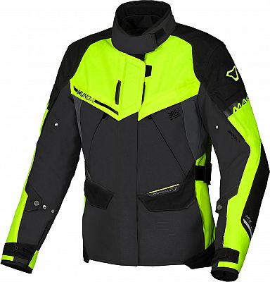 Macna Mundial, Textiljacke wasserdicht Damen - Dunkelgrau/Neon-Gelb/Schwarz - L von Macna