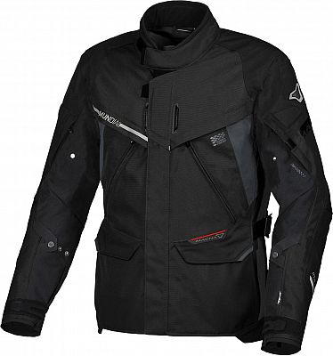 Macna Mundial, Textiljacke wasserdicht - Schwarz/Dunkelgrau - XXL von Macna