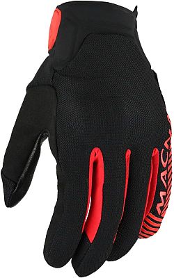 Macna Obtain Leder, Handschuhe - Schwarz/Rot - 3XL von Macna