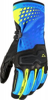 Macna Terra, Handschuhe - Schwarz/Blau/Neon-Gelb - XXL von Macna