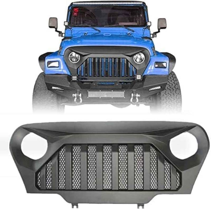 Auto-Frontgrill-Kühler für Jeep Wrangler TJ 1997-2006,Auto-Außenzubehör, personalisiertes Zubehör von Madehitr