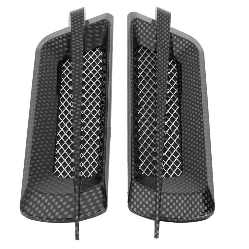 Car Vent Lochabdeckung, 2 Stück Universal Car Side Air Intake Grille Vent Net Lochabdeckung Dekorative Aufkleber(Kohlefaser) lufteinlass aufkleber von Qiilu