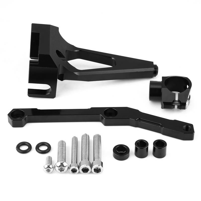 Motorrad CNC Lenkungsdämpfer Halterung Stabilisator Kit für MT09 MT-09 FZ-09 2013-2017 lenkungsdämpfer halterung mt09 von Qiilu