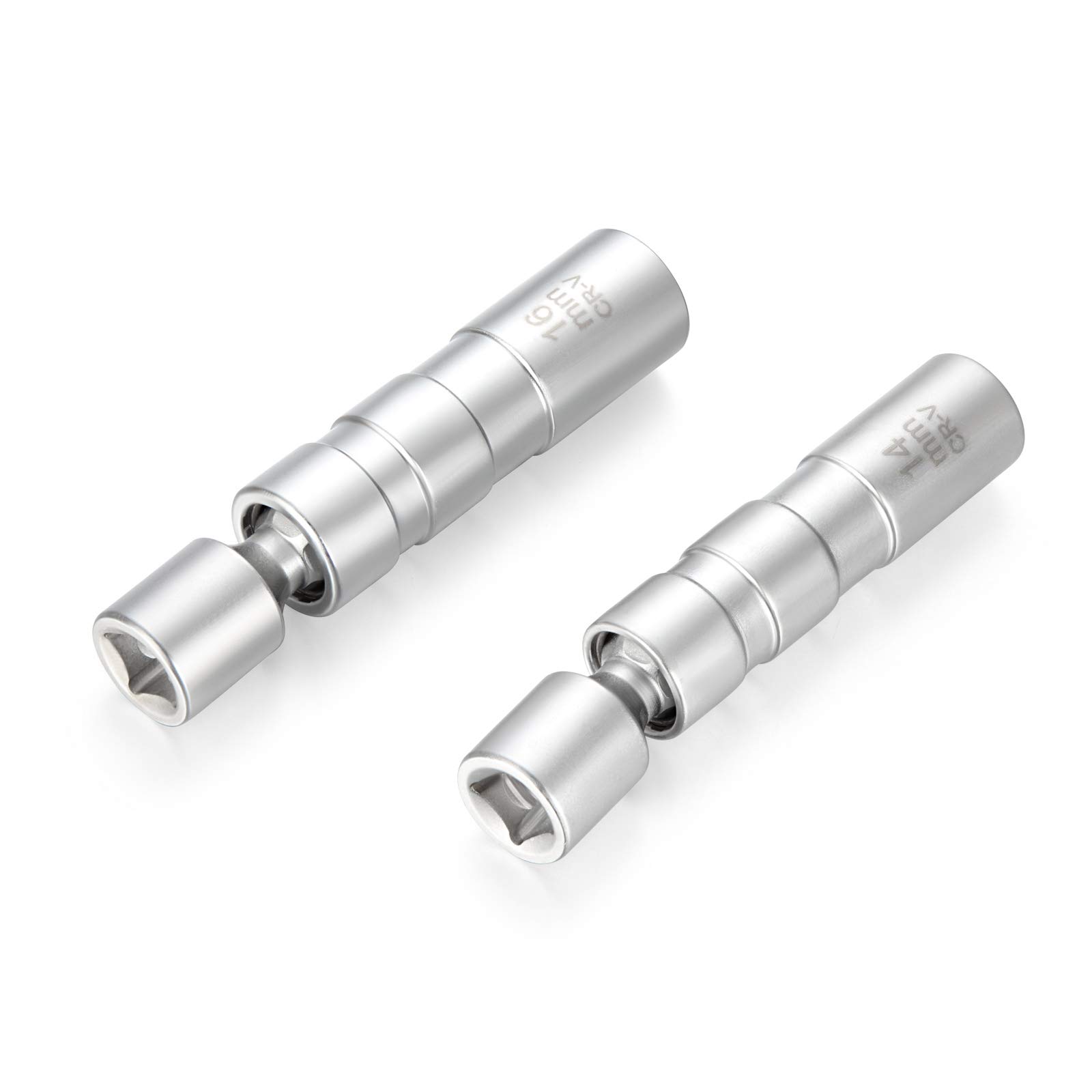 Madlife Garage Universal Zündkerzensteckschlüssel 2-in-1 Zündkerzenstecker Zündkerzen Stecknuss Einsatz Werkzeug Kerzenschlüssel 14mm/16mm von Madlife Garage