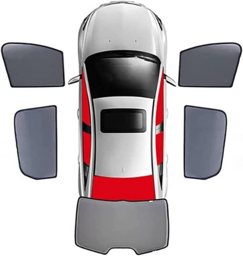 Auto Seitenfenster Sonnenschutz Für BMW 5 Series GT 2010-2017, Privacy Uv-Schutzabdeckung Netz Anti-Mücken-Atmungsaktives Sonnenblende,D-5pcs-wholecar von MadongJ