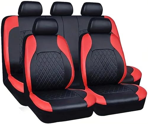 MadongJ Auto Sitzbezüge Sets für Ford Fiesta (2009), Allwetter Wasserdicht Autositzbezüge Schonbezüge Sitzschoner Set Sitzkissenschutz,D-Red von MadongJ