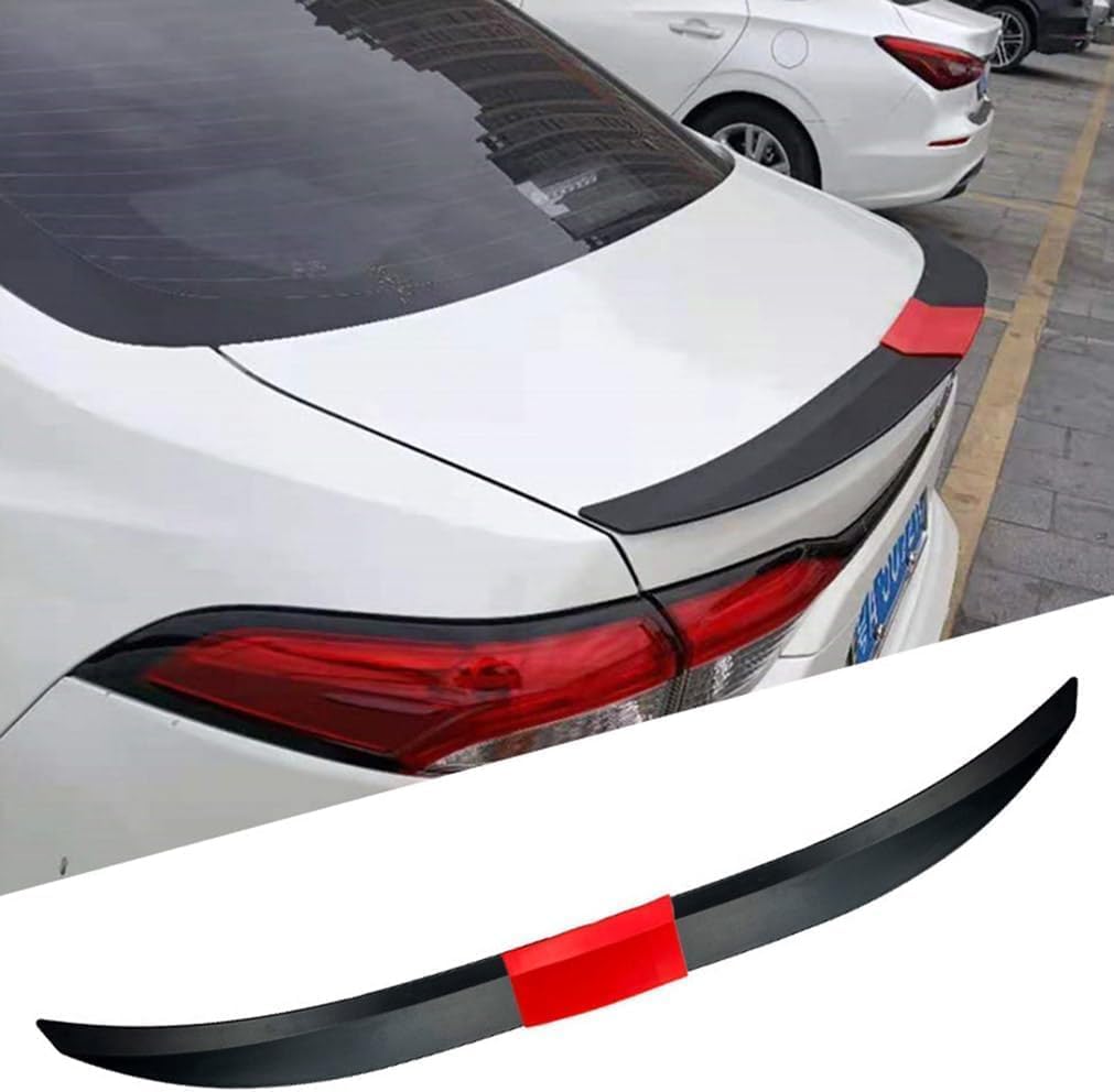 Spoiler Flügel Autospoiler für BYD HAN 2020-2025, 3 teilig Verstellbar Heckspoiler Heckflügel Modifikationszubehör Spoiler Wing,Black + Middle Section Red/A von MadongJ