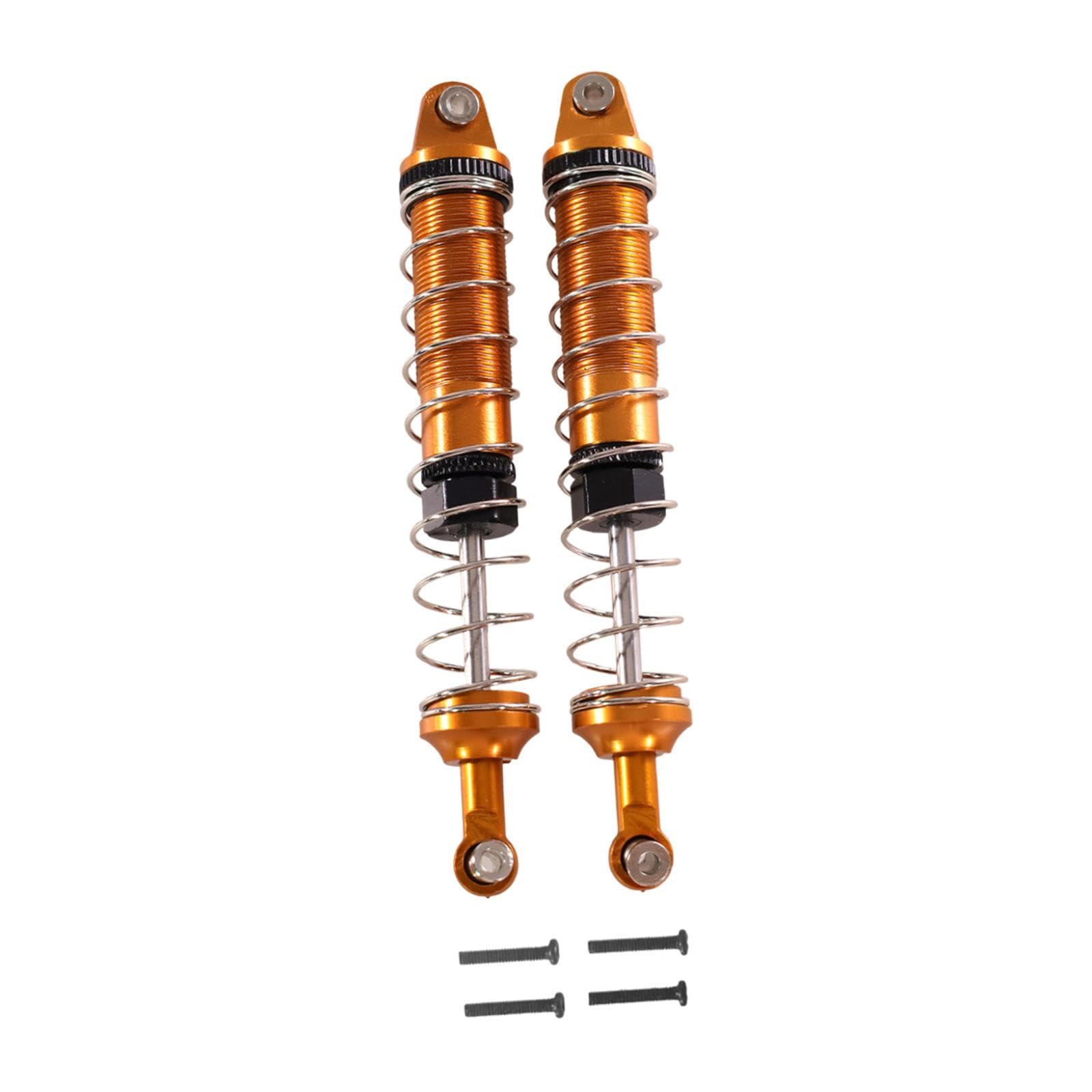 MagiDeal 2X RC Stoßdämpfer Dämpfer Set Hinten RC Stoßdämpfer 1/12 DIY für RC Auto Aluminiumlegierung Hinterer Stoßdämpfer, Orange von MagiDeal