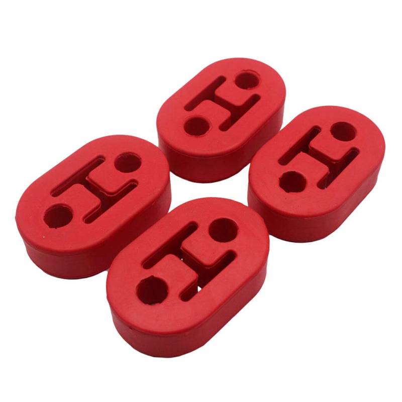 MagiDeal Universal Polyurethan Auspuff Kleiderbügel 4PCS Red 12MM von MagiDeal