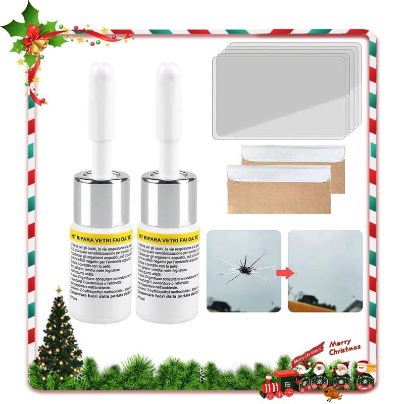 2 Stück Windschutzscheibe Reparaturset, Auto Windshield Repair Kit, Glas Reparatur Flüssigkeit, Glas Reparatur Set, Scheiben Reparaturset Auto für Cracks Reparatur von Windschutzscheiben (Weiß) von MagiSel