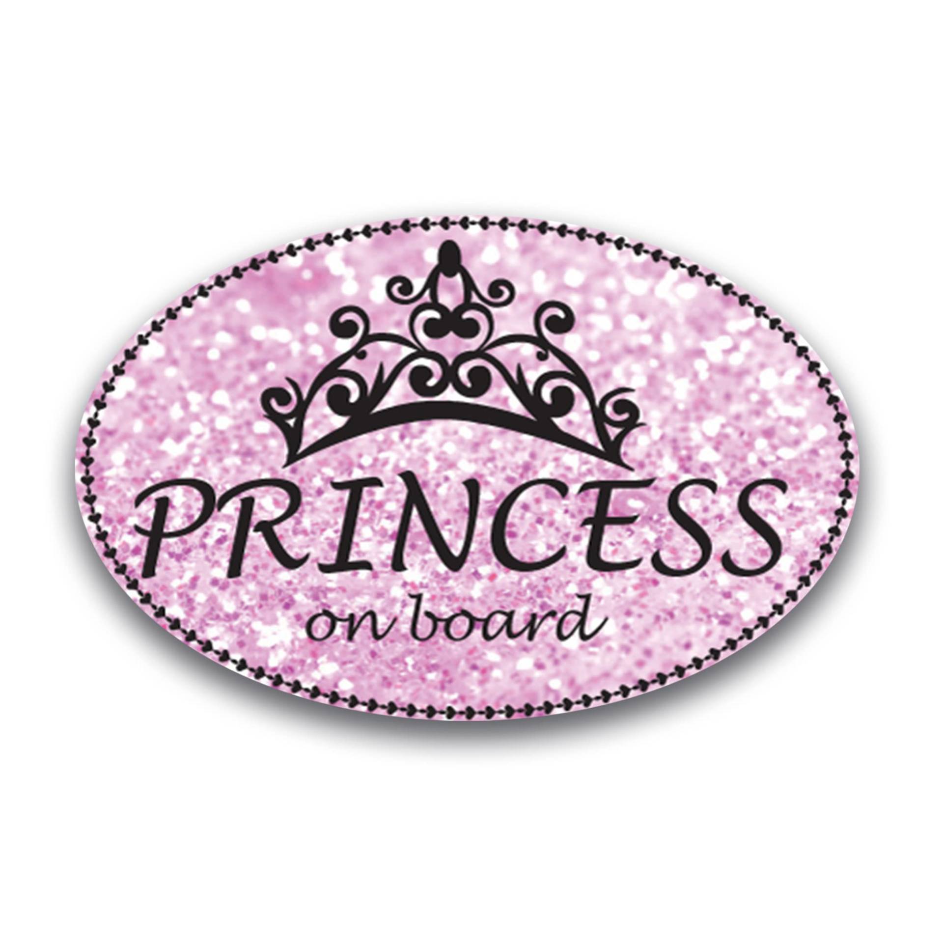 Magnet Me Up Princess On Board Ovaler Automagnet robust wasserdicht von Magnet Me Up