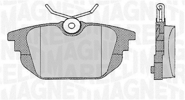 Bremsbelagsatz, Scheibenbremse Hinterachse Magneti Marelli 363916060106 von Magneti Marelli