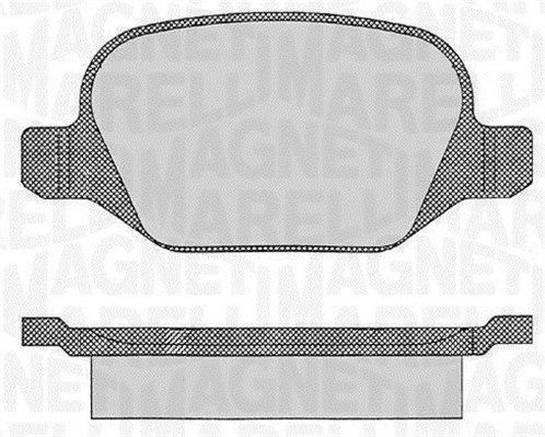 Bremsbelagsatz, Scheibenbremse Hinterachse Magneti Marelli 363916060109 von Magneti Marelli