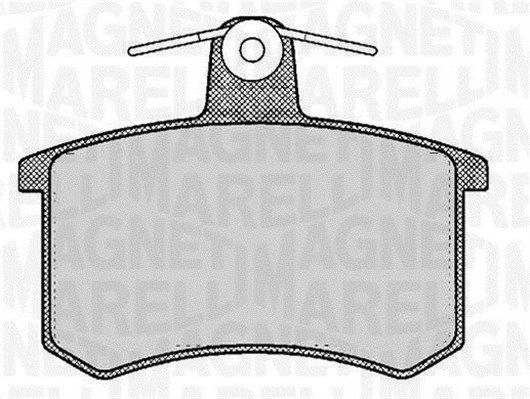 Bremsbelagsatz, Scheibenbremse Hinterachse Magneti Marelli 363916060116 von Magneti Marelli