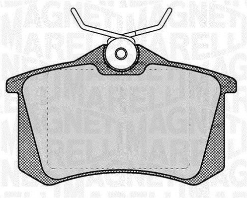 Bremsbelagsatz, Scheibenbremse Hinterachse Magneti Marelli 363916060131 von Magneti Marelli