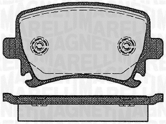 Bremsbelagsatz, Scheibenbremse Hinterachse Magneti Marelli 363916060133 von Magneti Marelli