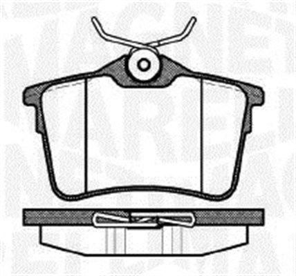 Bremsbelagsatz, Scheibenbremse Hinterachse Magneti Marelli 363916060171 von Magneti Marelli